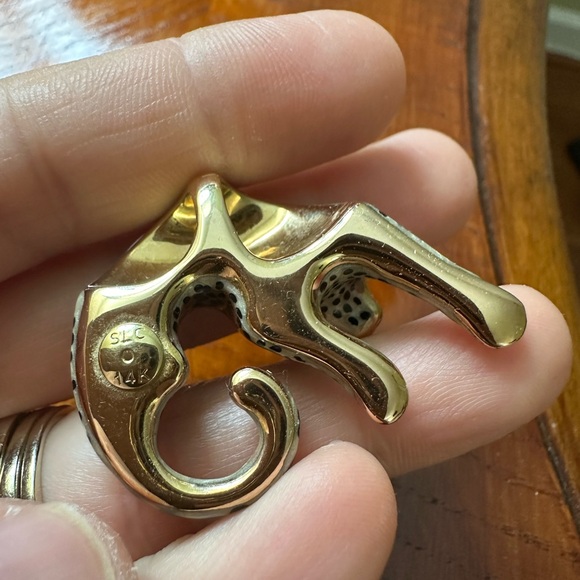 SLC 14 gold with enamel Leopard charm - Picture 3 of 4